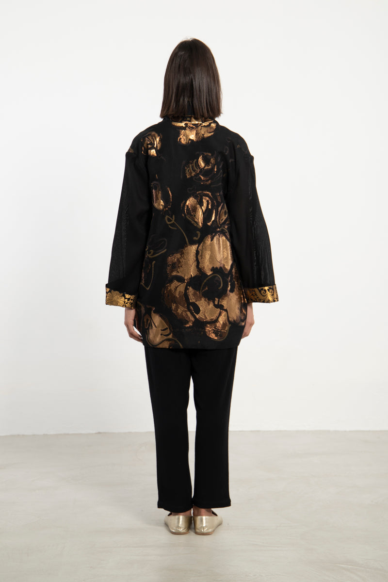 Fay Tulle Black and Gold Jacket