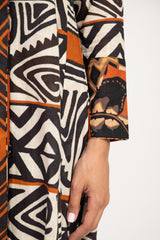 Dana Cotton Tribal Pattern Dress