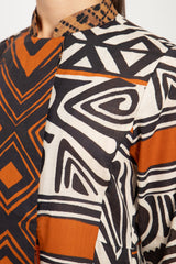 Dana Cotton Tribal Pattern Dress