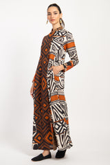 Dana Cotton Tribal Pattern Dress