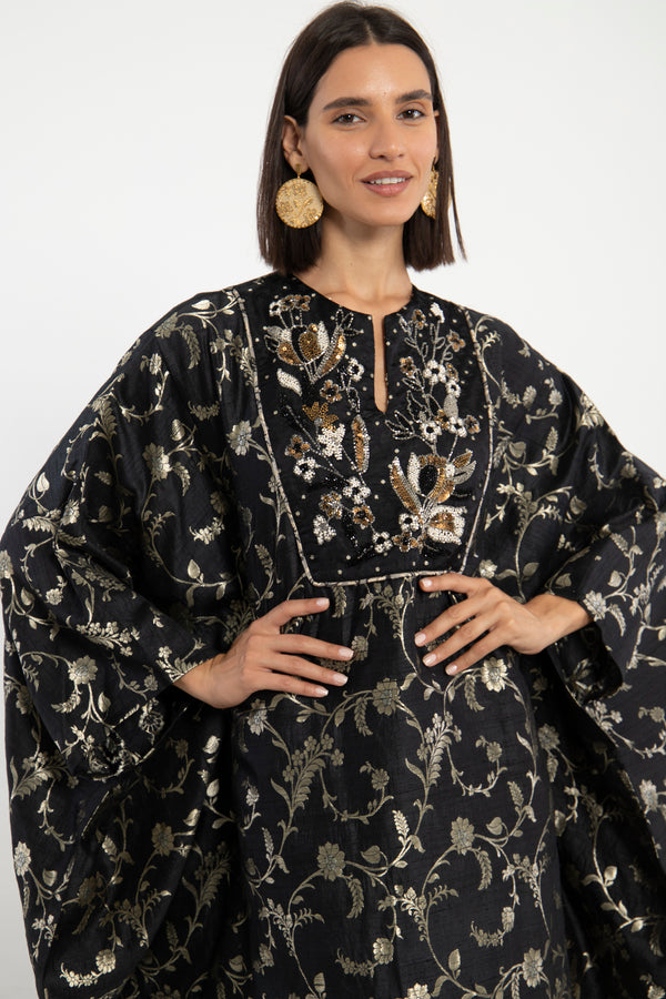 Kawthar Handwoven Silk Embroidered Gown