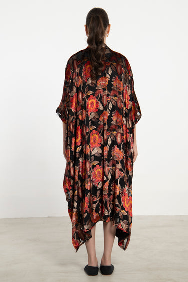 Edith Velvet Black Floral Jellaba