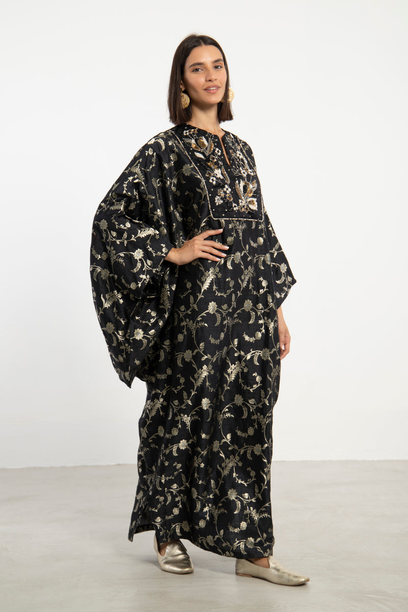 Kawthar Handwoven Silk Embroidered Gown