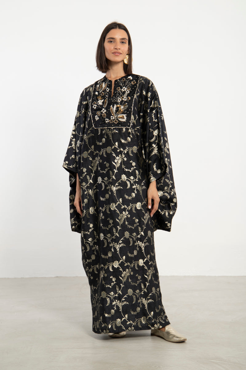 Kawthar Handwoven Silk Embroidered Gown