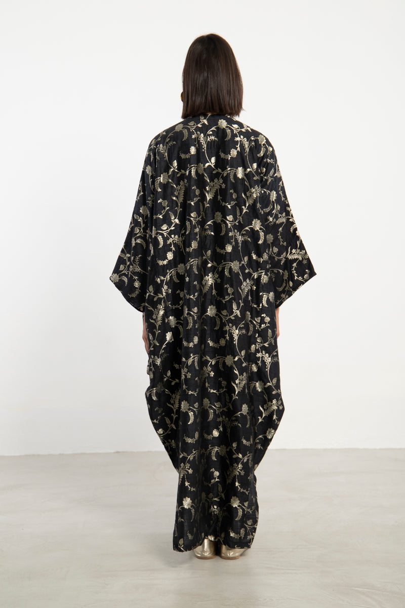 Kawthar Handwoven Silk Embroidered Gown