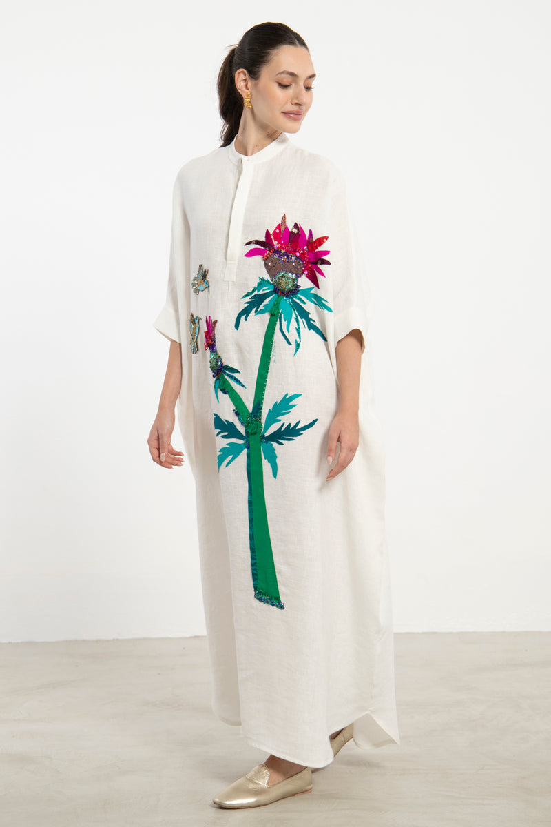 One-Of-a-Kind Helen Poppy Hand Embroidered Dress