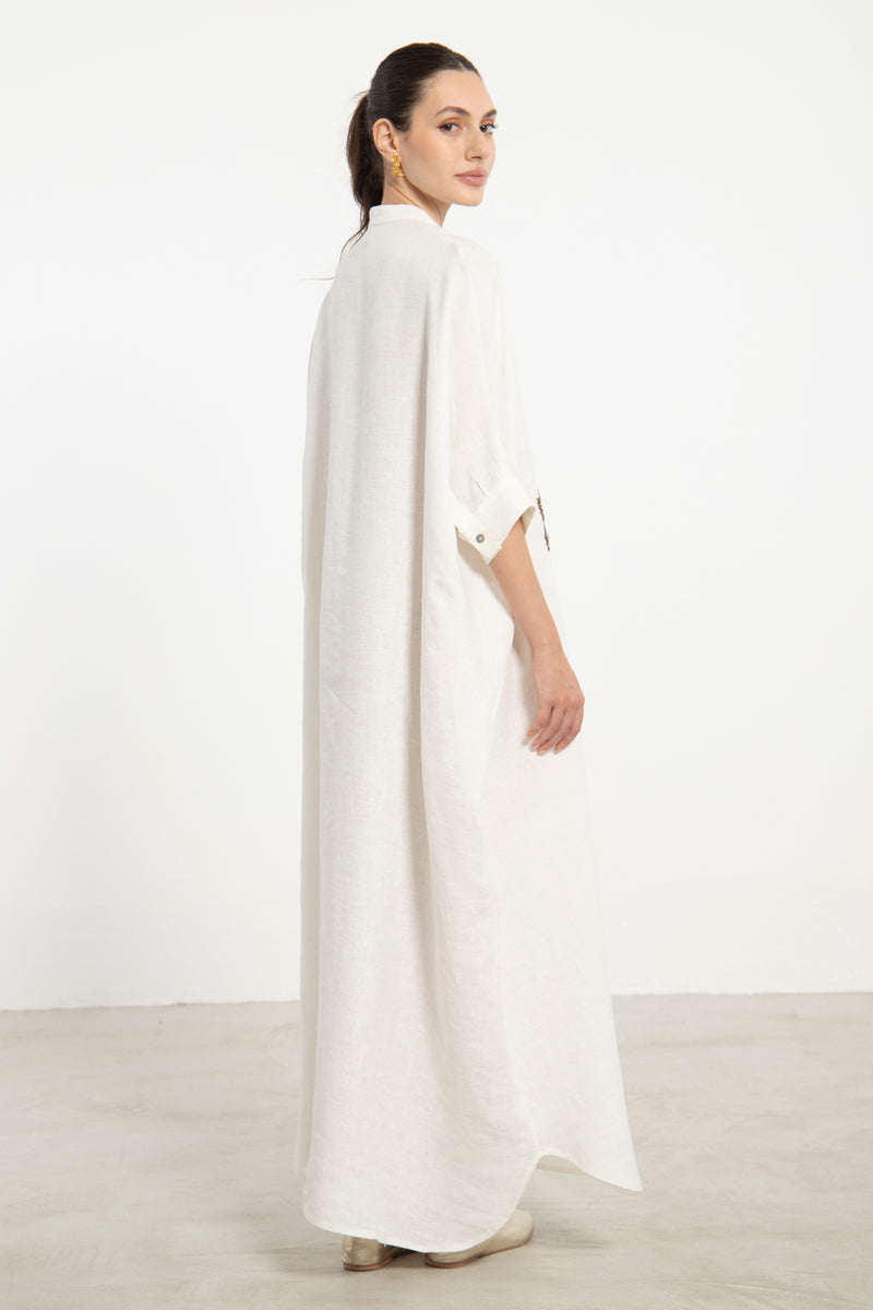 One-Of-a-Kind Helen Poppy Hand Embroidered Dress