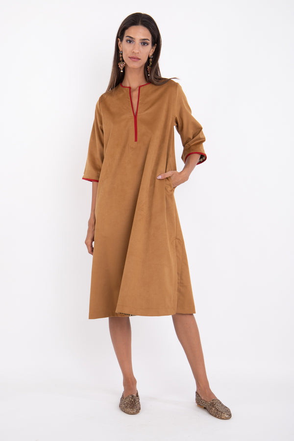 Khamsin Cotton Suede Dress