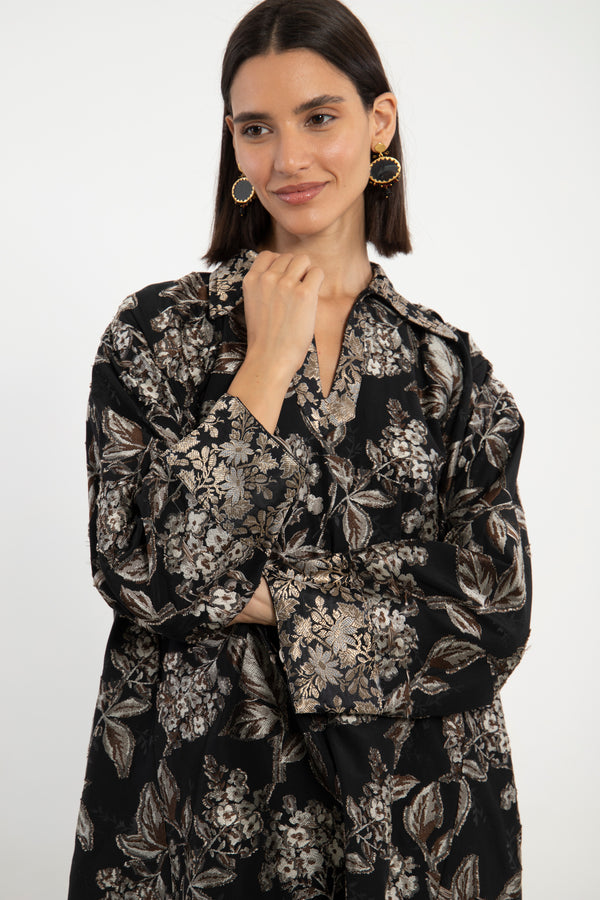 Mayssoun Silk Black Dress