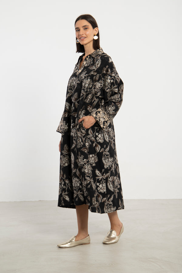 Mayssoun Silk Black Dress