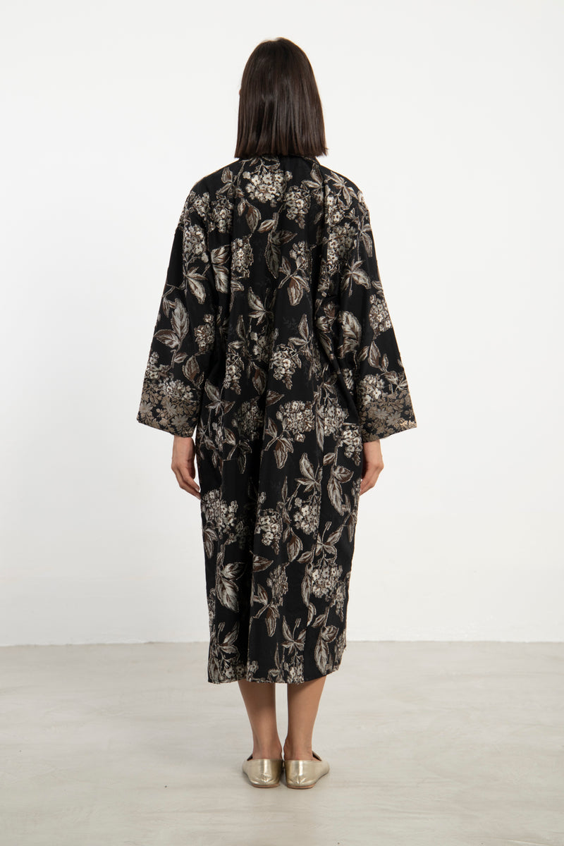 Mayssoun Silk Black Dress