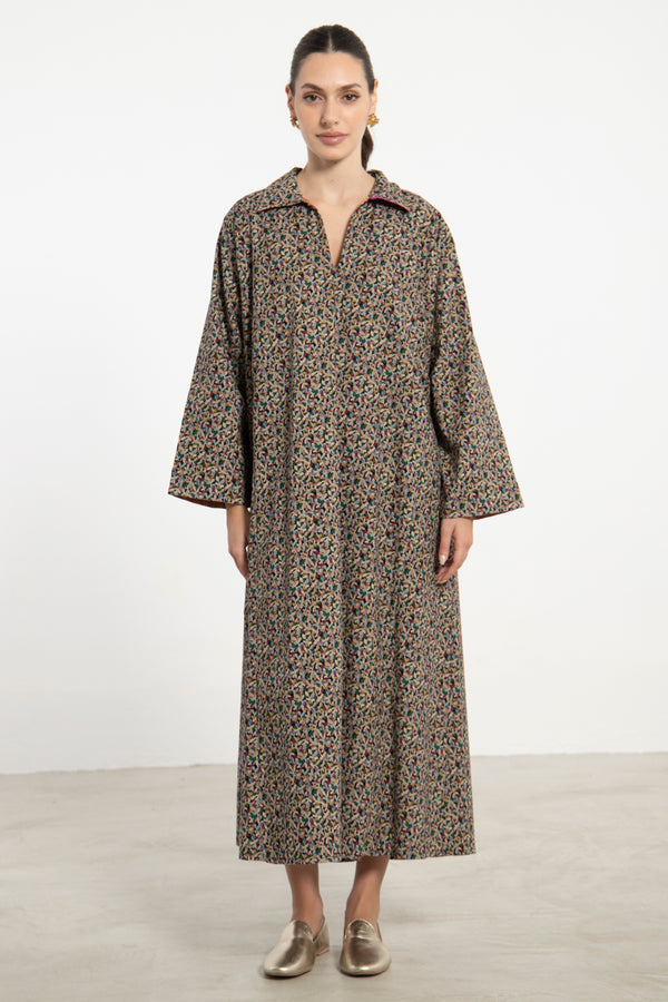 Mayssoun Cotton Corduroy Multicolor Dress