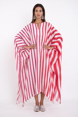 Malak Linen Striped Red Jellaba