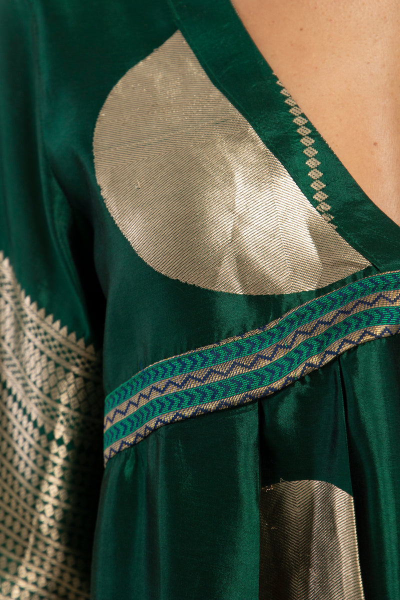 Aida Silk Emerald Dress