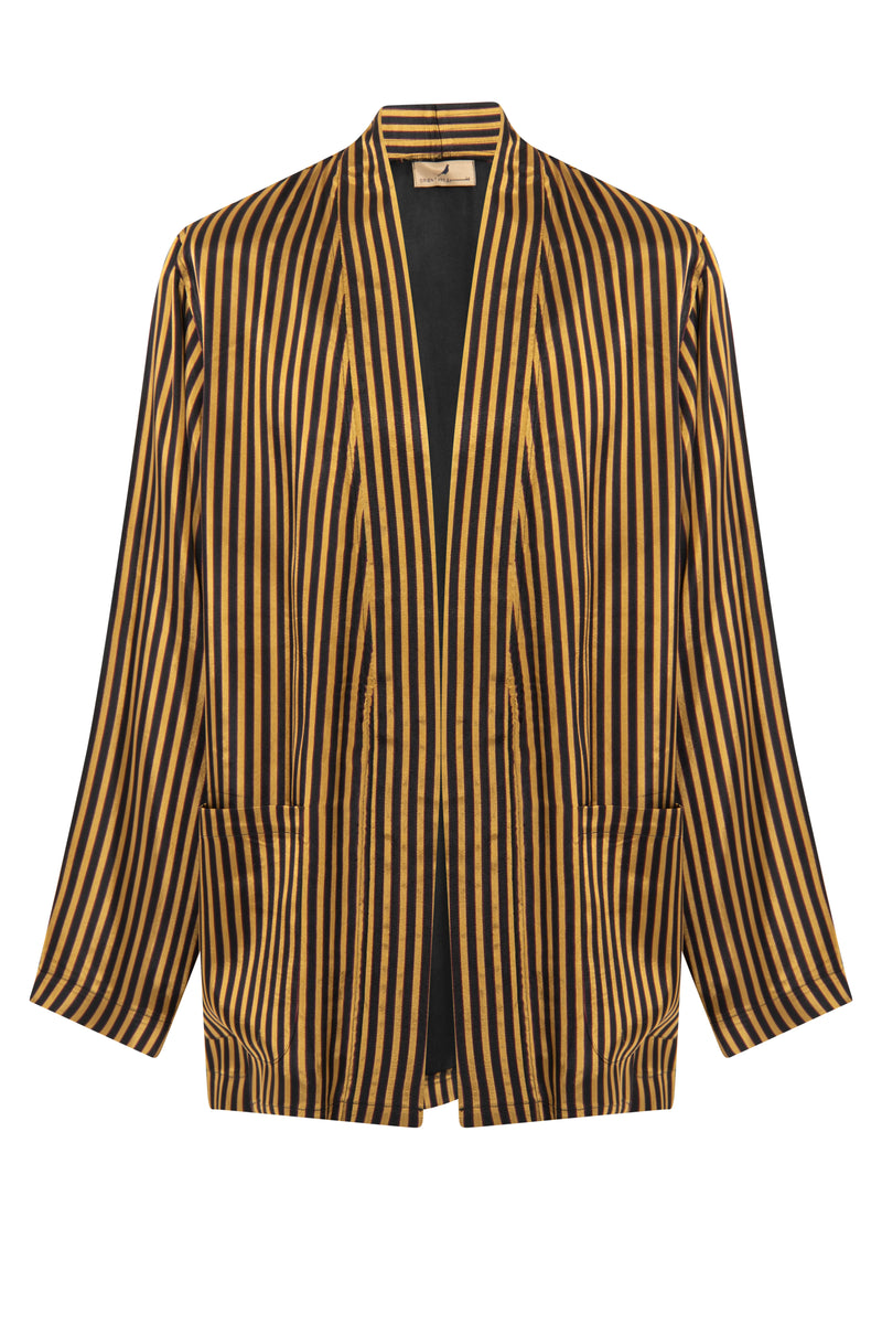 Khaled Silk Stripes Jacket