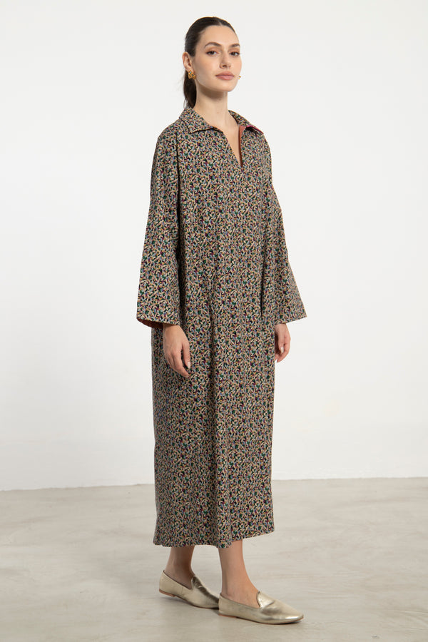 Mayssoun Cotton Corduroy Multicolor Dress