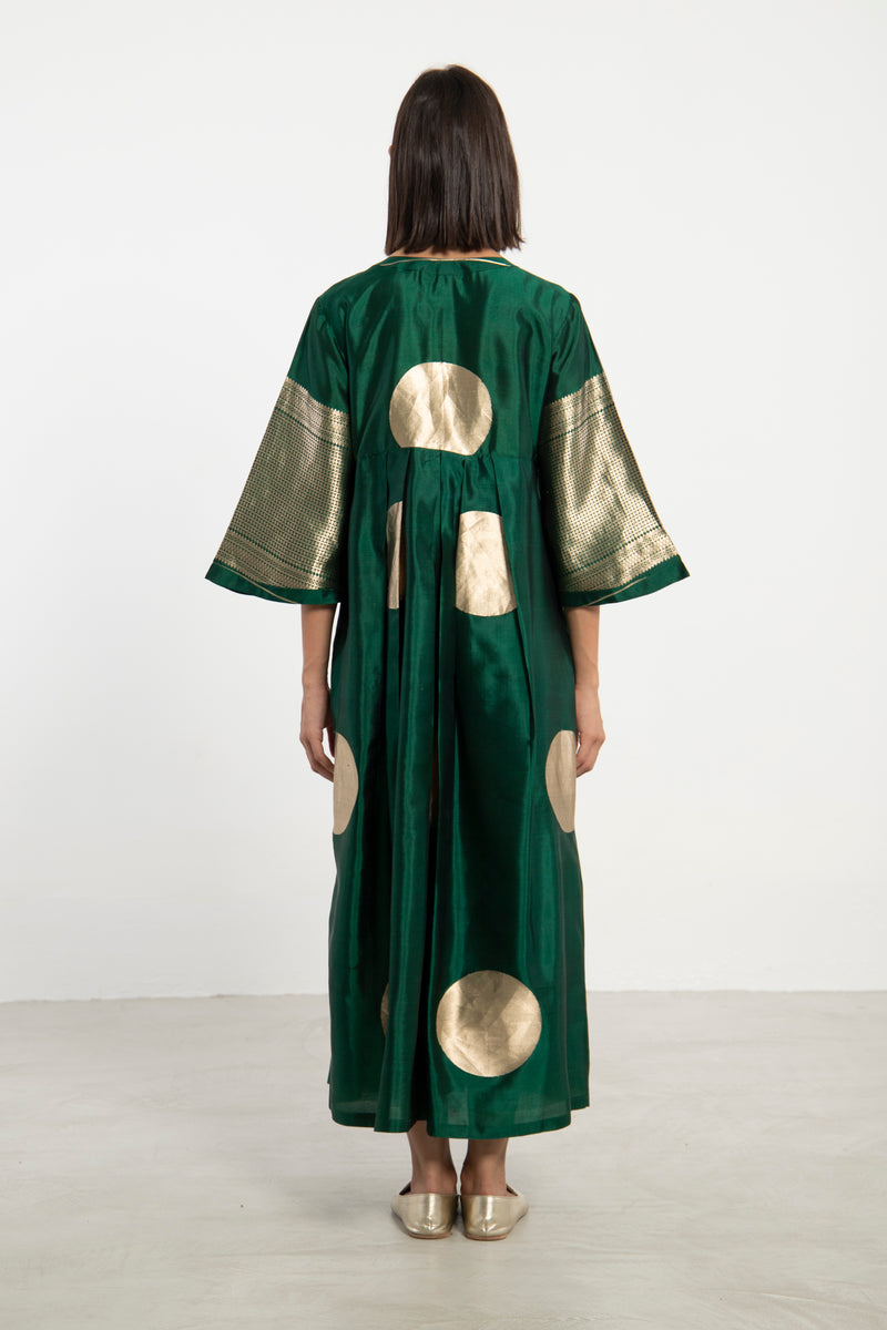 Aida Silk Emerald Dress