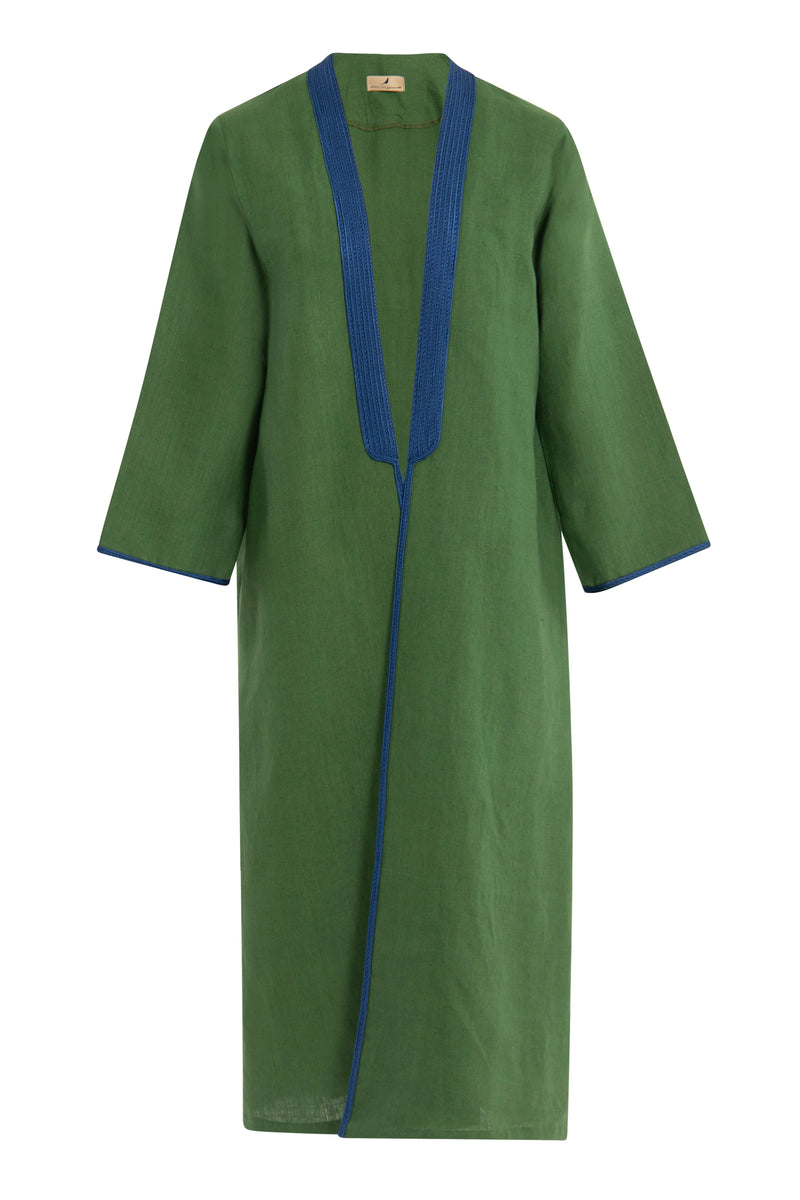 Classic Silk Green Abaya