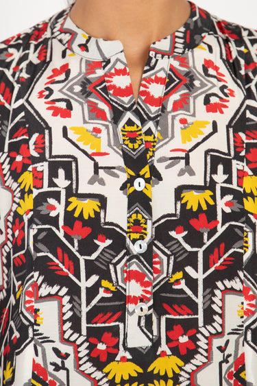 Jbeil Silk Tapestry Print Dress