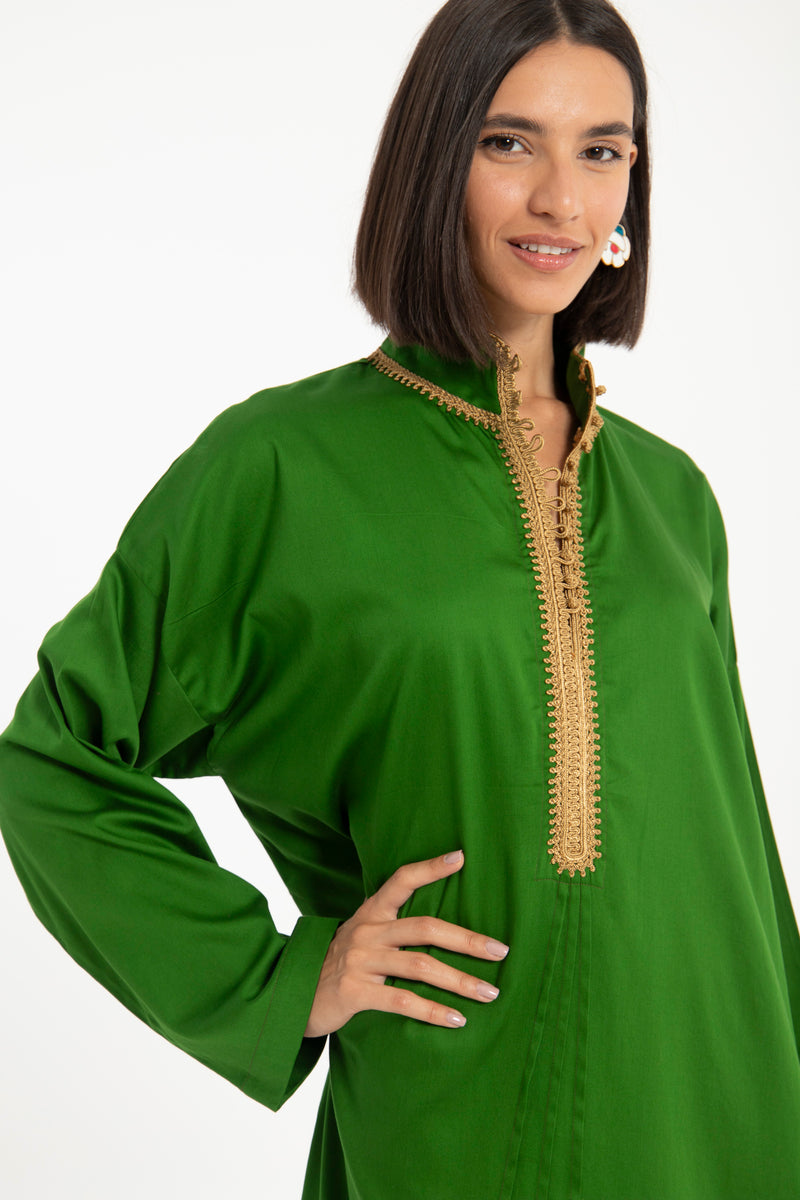 Jawad Cotton Emerald Green Jellaba