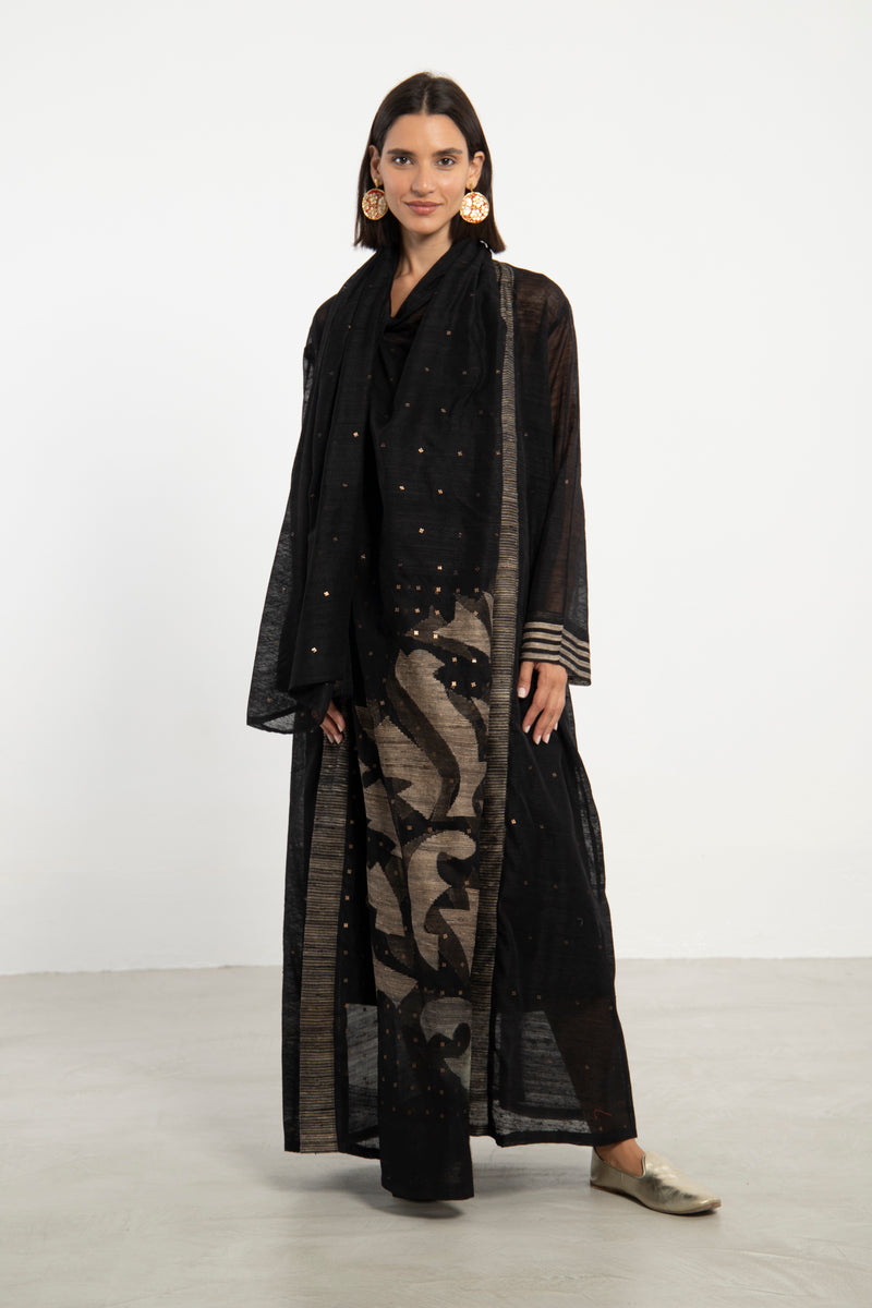 One-of-A-Kind Madhuri Silk Black Dress