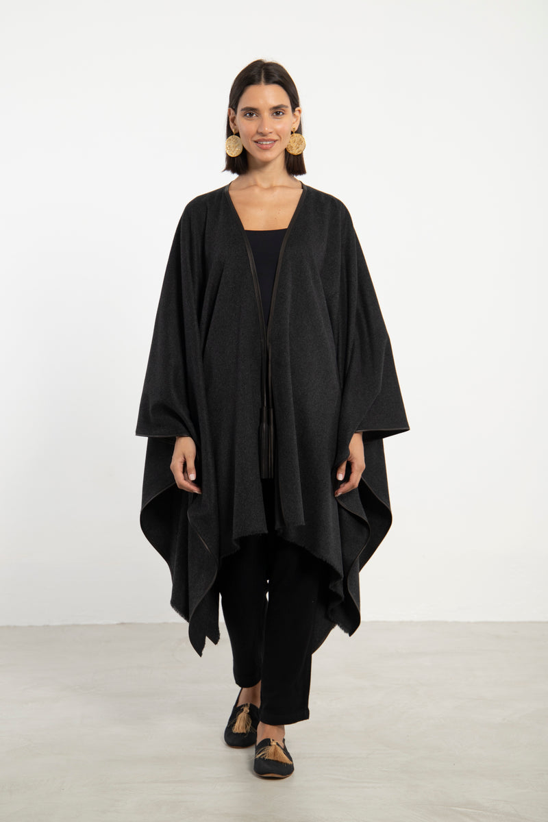Bactrian Fur Grey Poncho
