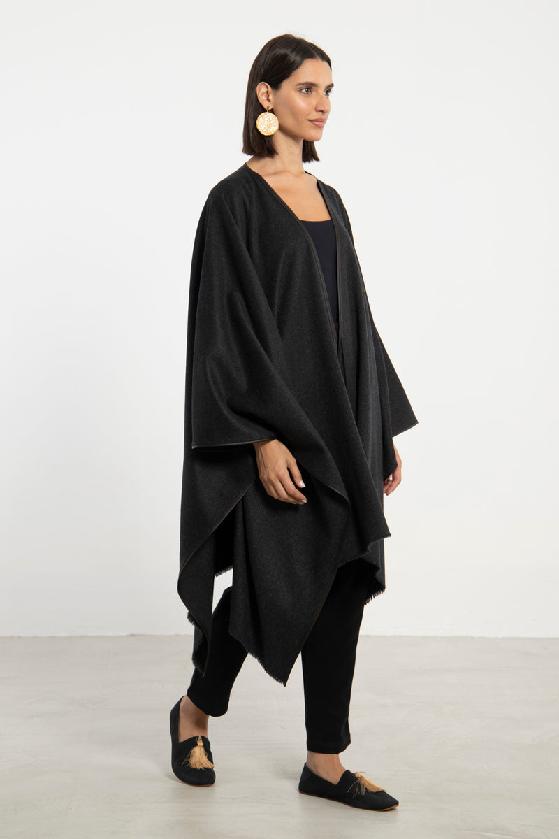 Bactrian Fur Grey Poncho