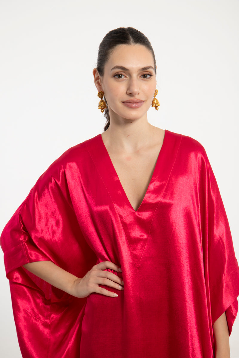 Fahed Silk Fuchsia Jellaba