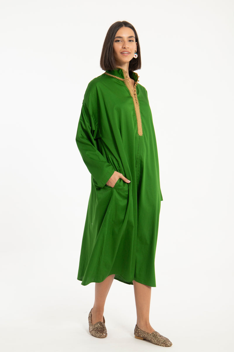 Jawad Cotton Emerald Green Jellaba