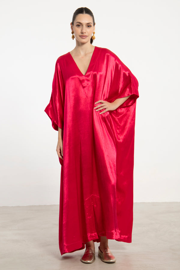 Fahed Silk Fuchsia Jellaba