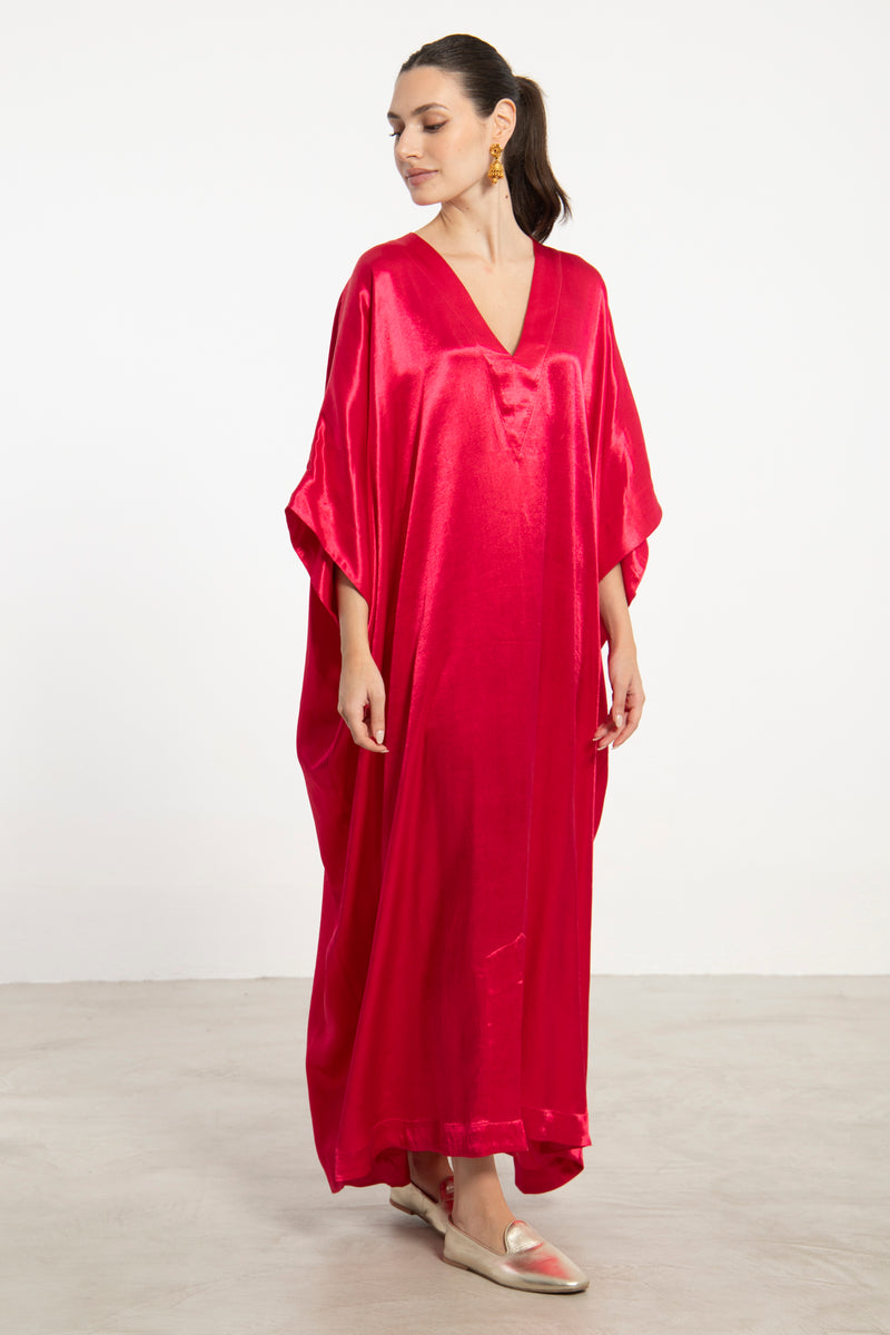 Fahed Silk Fuchsia Jellaba