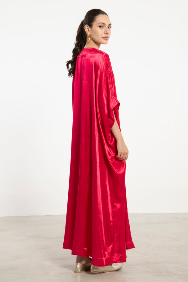 Fahed Silk Fuchsia Jellaba