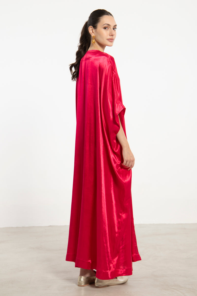 Fahed Silk Fuchsia Jellaba