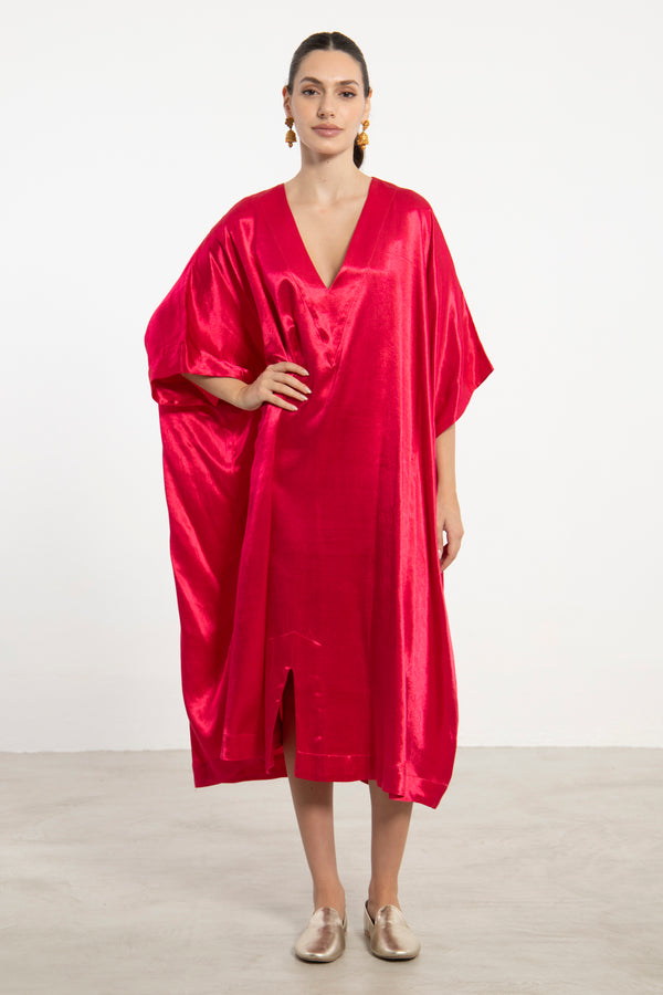 Fahed Silk Fuchsia Jellaba – Short