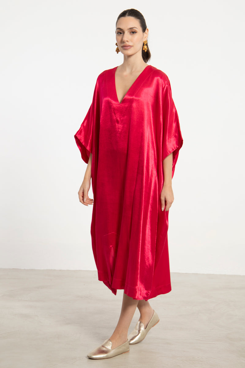 Fahed Silk Fuchsia Jellaba – Short