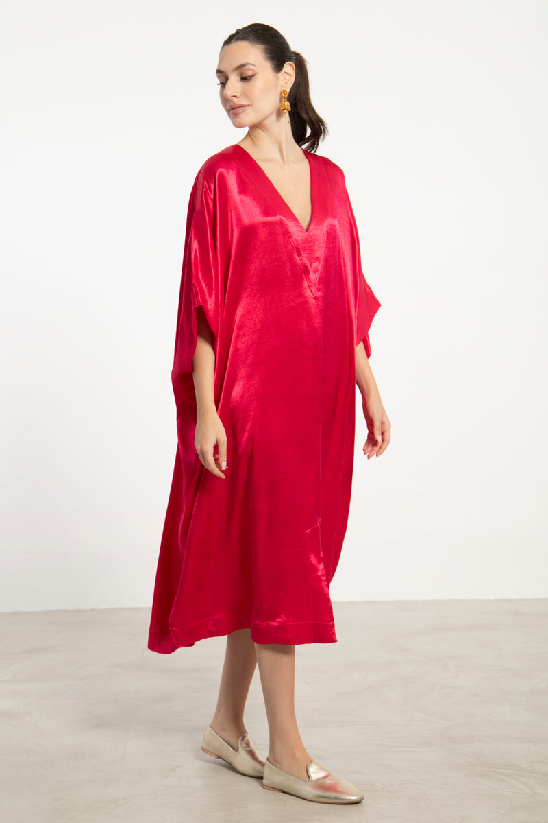 Fahed Silk Fuchsia Jellaba – Short