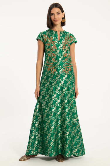 Mia Silk Green Dress