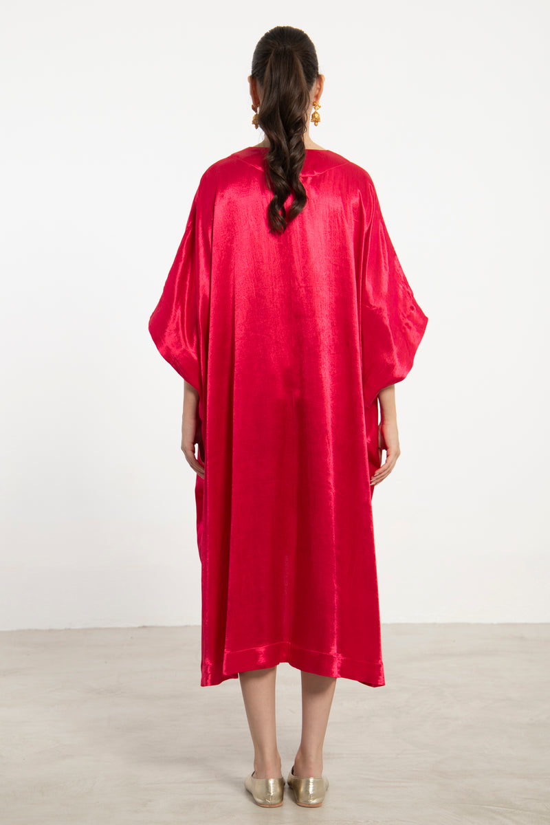 Fahed Silk Fuchsia Jellaba – Short