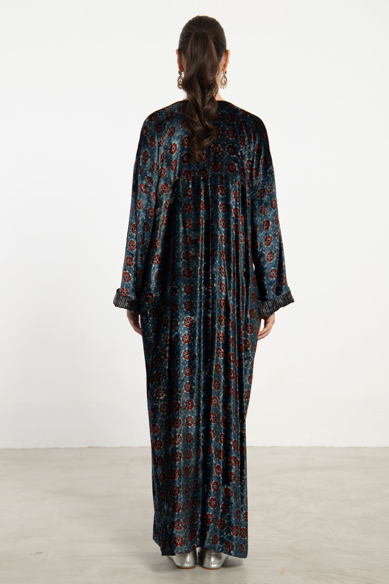 Shirine Velvet Blue Dress