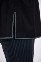 Abu Loro Piana Wool and Cashmere Black & Teal Jacket