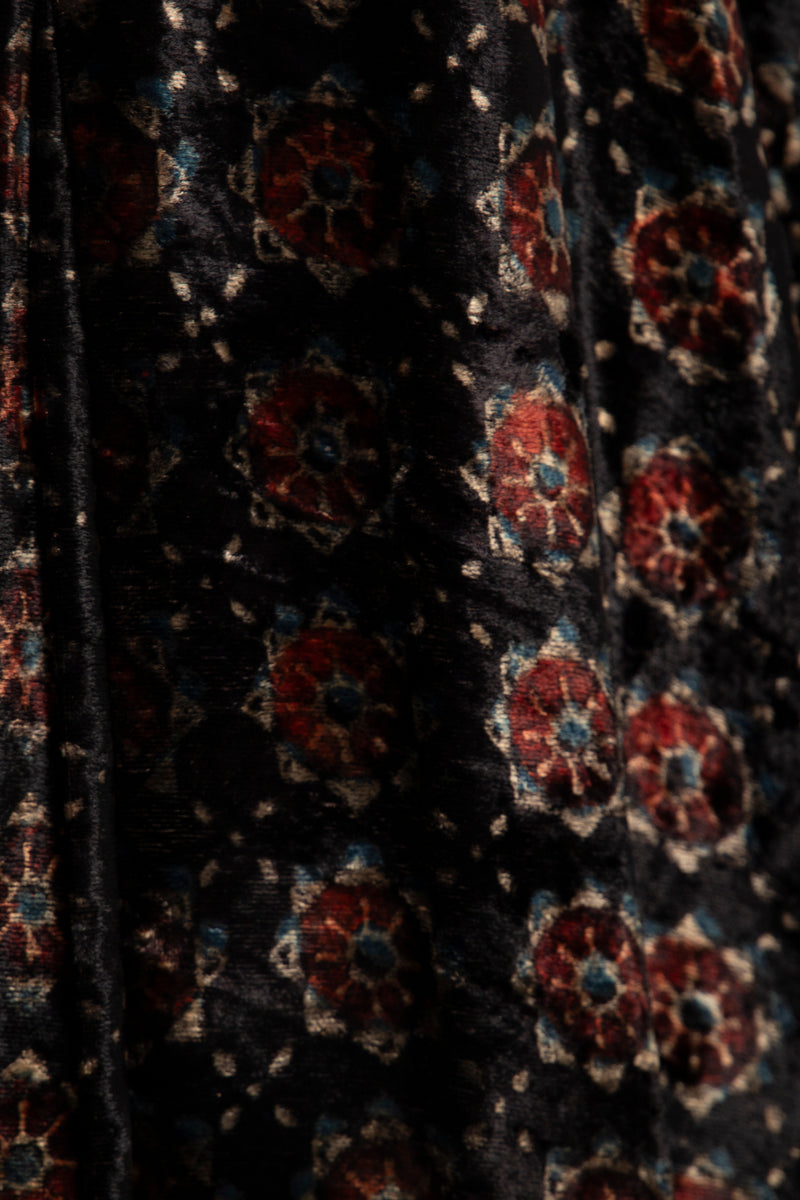 Shirine Velvet Black Ottoman Dress