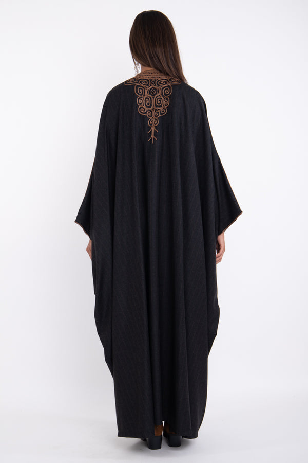 Loro Piana Wool & Cashmere Charcoal Abaya