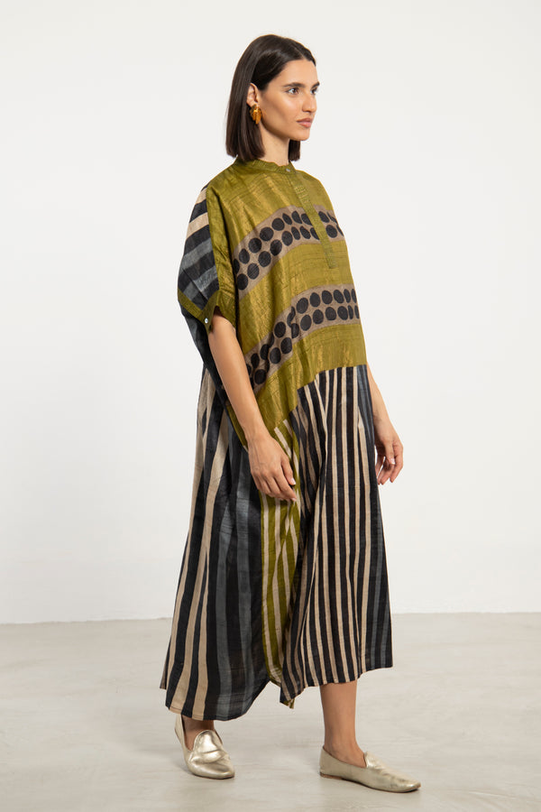 Helen Silk Olive Dress