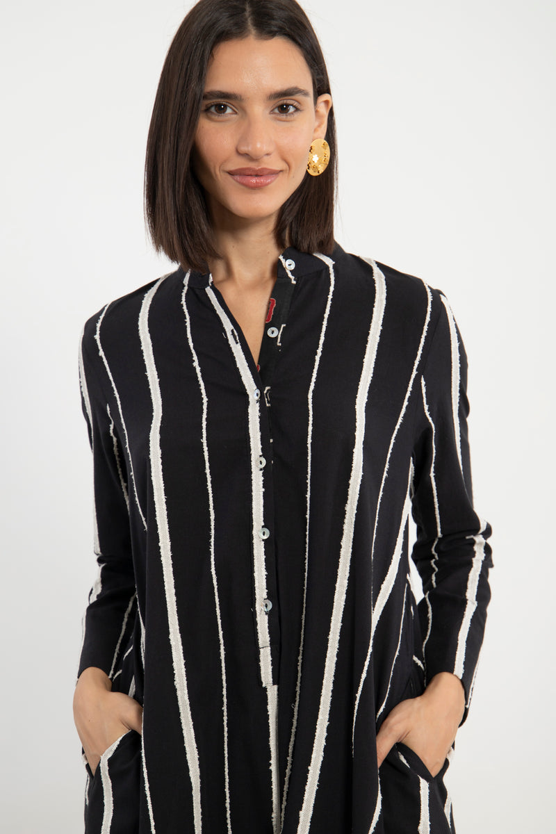 Dalia Cotton Black and White Two-Piece Set