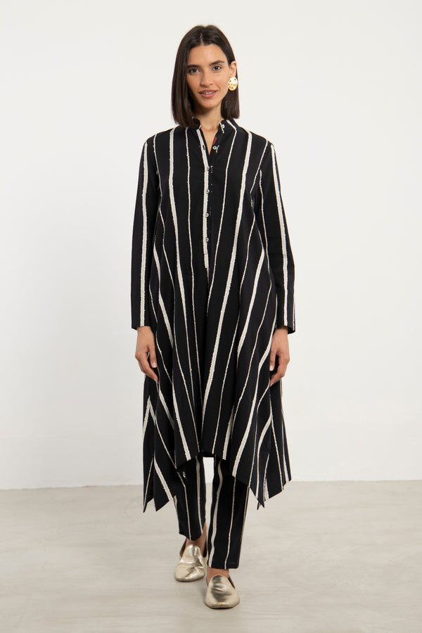 Dalia Cotton Black and White Two-Piece Set