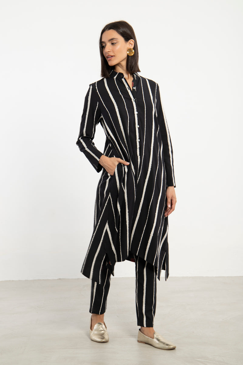 Dalia Cotton Black and White Two-Piece Set