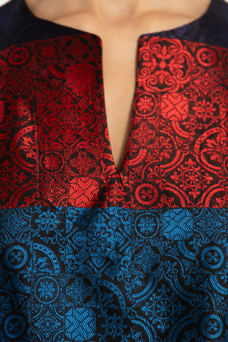 Rabiaa Silk Multicolor Dress