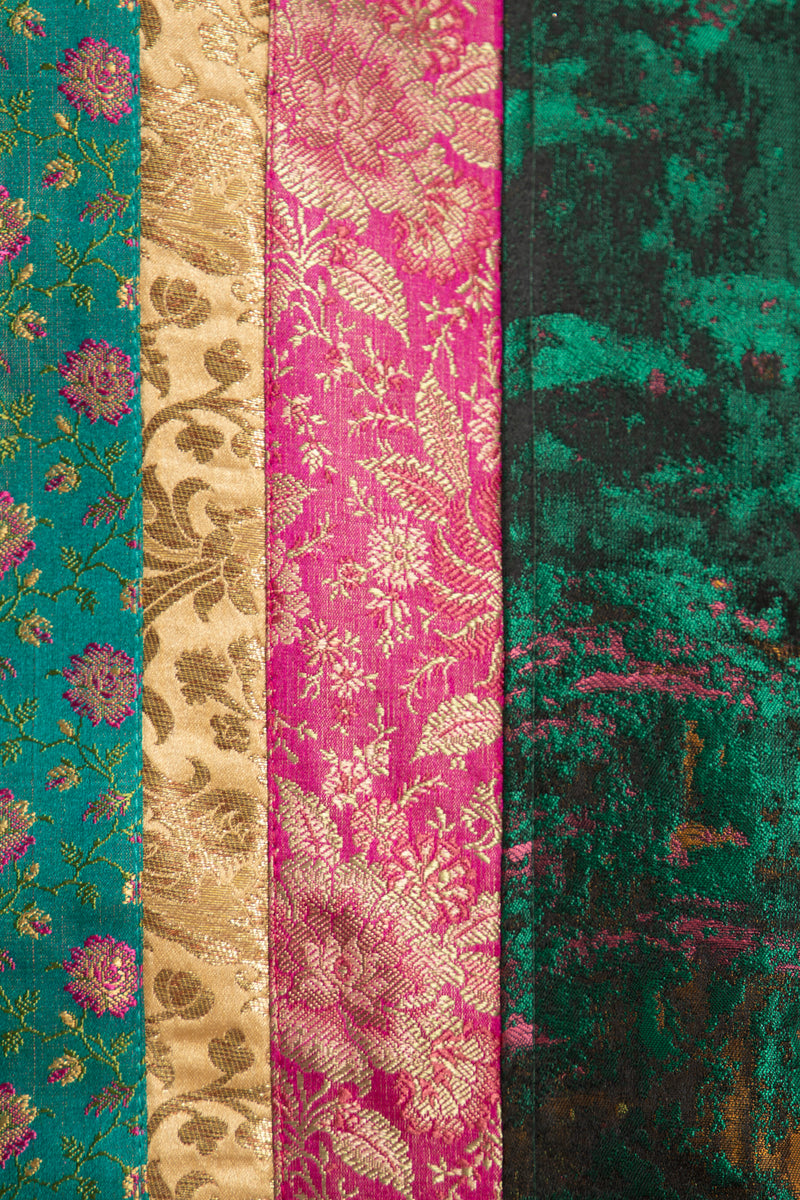 Yasma Cotton Jacquard and Silk Brocade Abaya