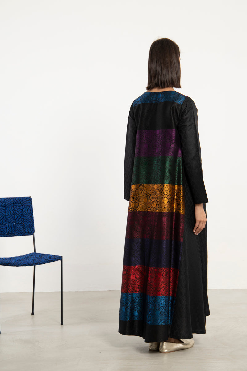 Rabiaa Silk Multicolor Dress