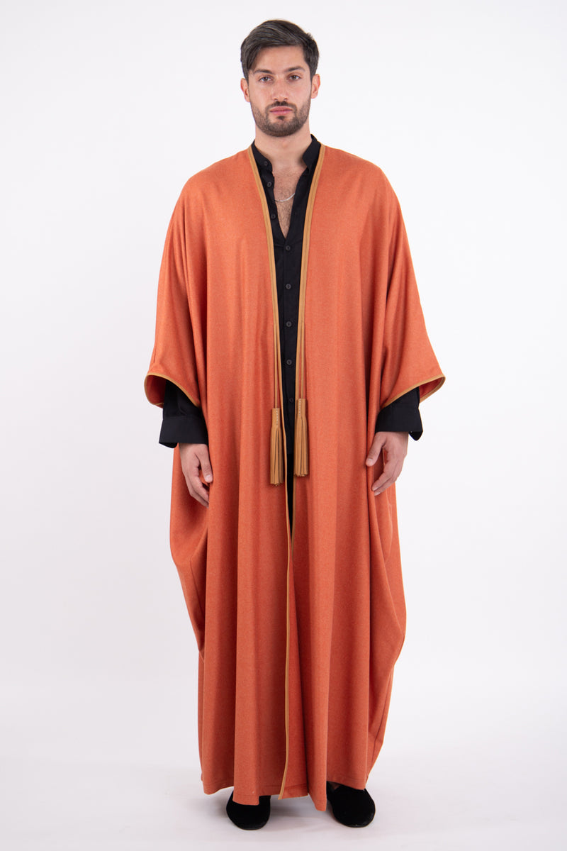 Loro Piana Wool & Cashmere Tangerine Abaya